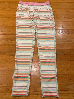 Kari Traa Pastel Striped Pants with Pink Waistband
